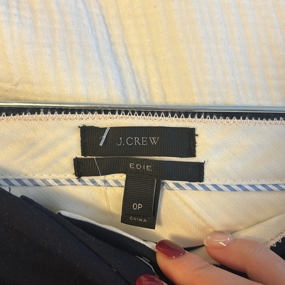 J Crew Edie full-length trouser in four-season stretch (petite 0) navy - Picture 3 of 4